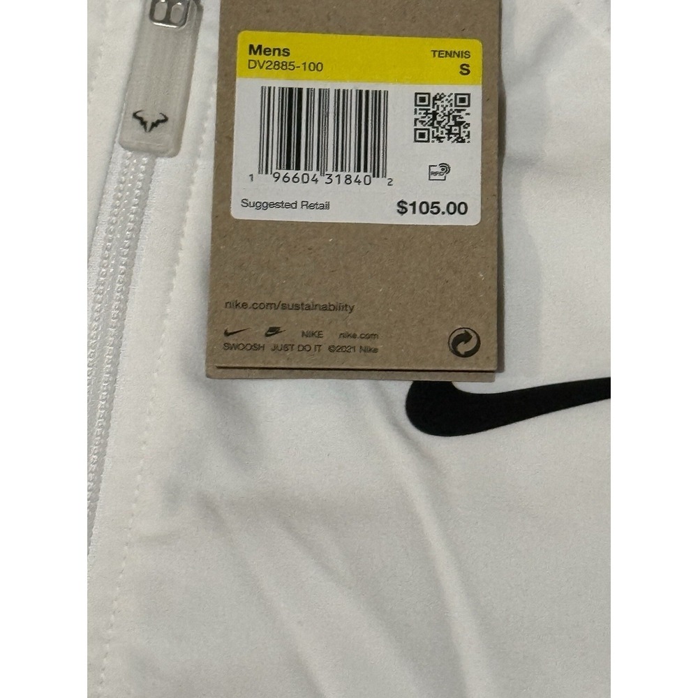 Nike Court Rafa Nadal Dri-FIT Tennis Jacket White DV2885-100 Men's Size Small - Picture 3 of 3